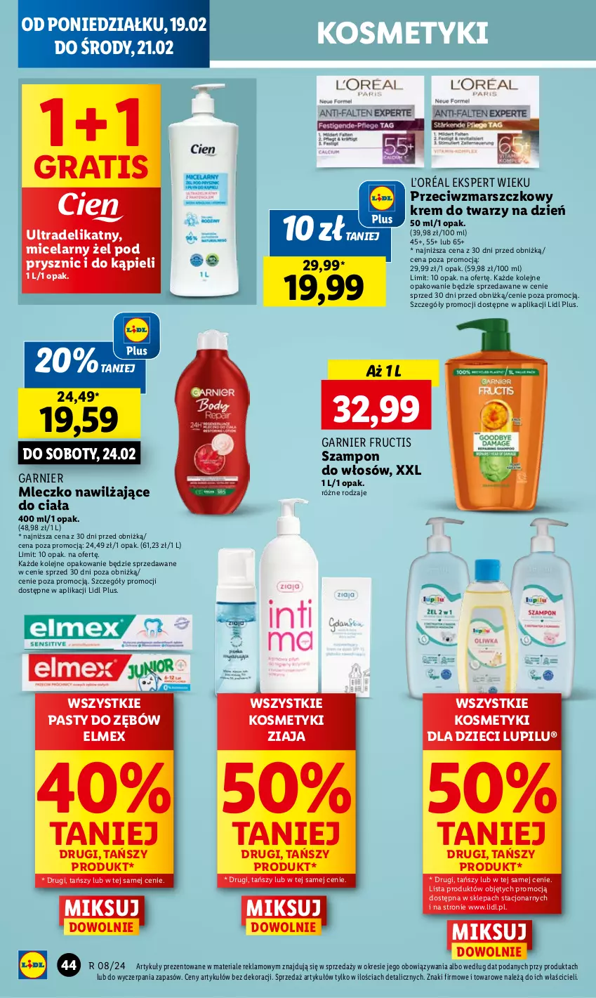 Gazetka promocyjna Lidl - GAZETKA - ważna 19.02 do 21.02.2024 - strona 52 - produkty: Dzieci, Elmex, Fructis, Garnier, Gra, Kosmetyki dla dzieci, Krem do twarzy, L’Oréal, Mars, Mleczko, Olej, Szampon, Ziaja