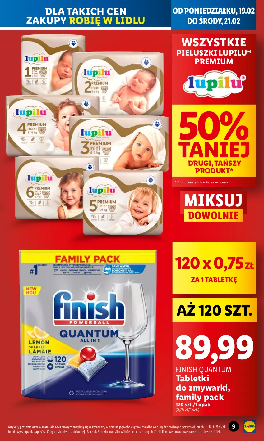 Gazetka promocyjna Lidl - GAZETKA - ważna 19.02 do 21.02.2024 - strona 9 - produkty: Fa, Finish, Tablet, Tabletki do zmywarki, Zmywarki