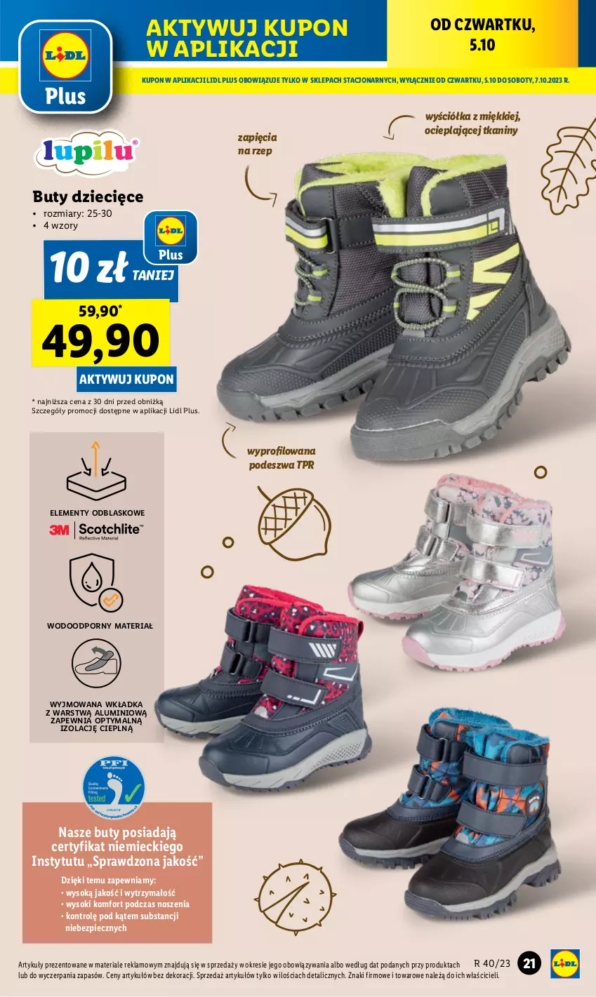 Gazetka promocyjna Lidl - GAZETKA - ważna 02.10 do 07.10.2023 - strona 27 - produkty: Buty, Dzieci, Piec, Por, Sok