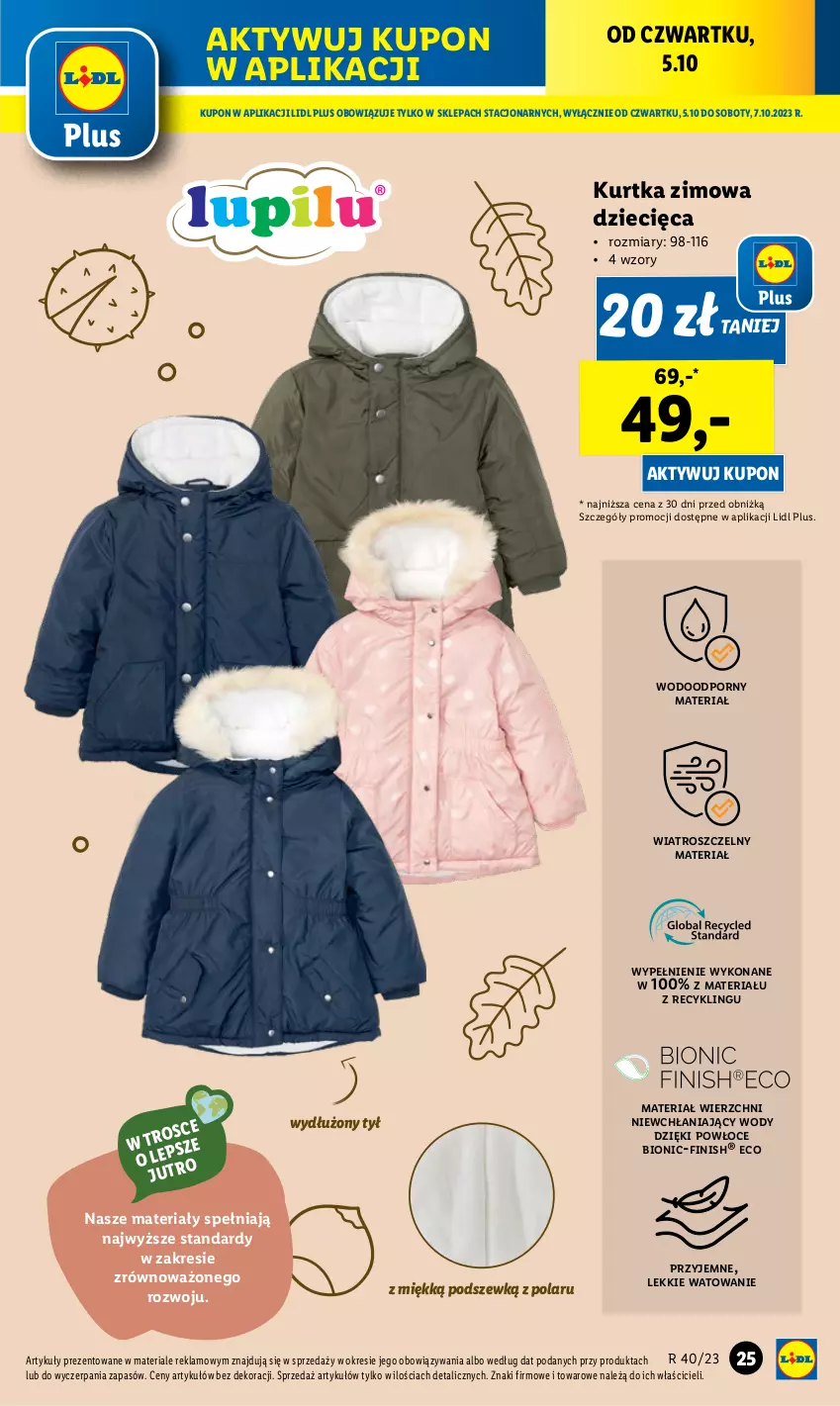 Gazetka promocyjna Lidl - GAZETKA - ważna 02.10 do 07.10.2023 - strona 31 - produkty: Dzieci, Finish, Kurtka, Moda, Por