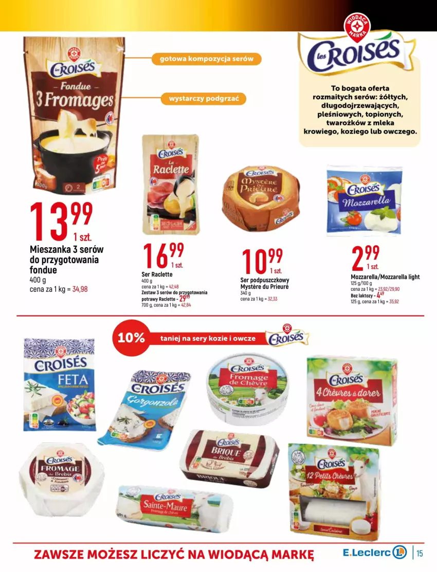 Gazetka promocyjna E Leclerc - ważna 02.11 do 12.11.2022 - strona 15 - produkty: Fondue, Ser, Top