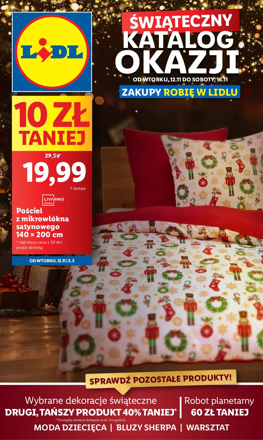 Gazetka promocyjna Lidl - GAZETKA - ważna 12.11 do 16.11.2024 - strona 1 - produkty: Dzieci, Kuchnia, Moda, Por, Pościel, Robot, Robot planetarny, Sport