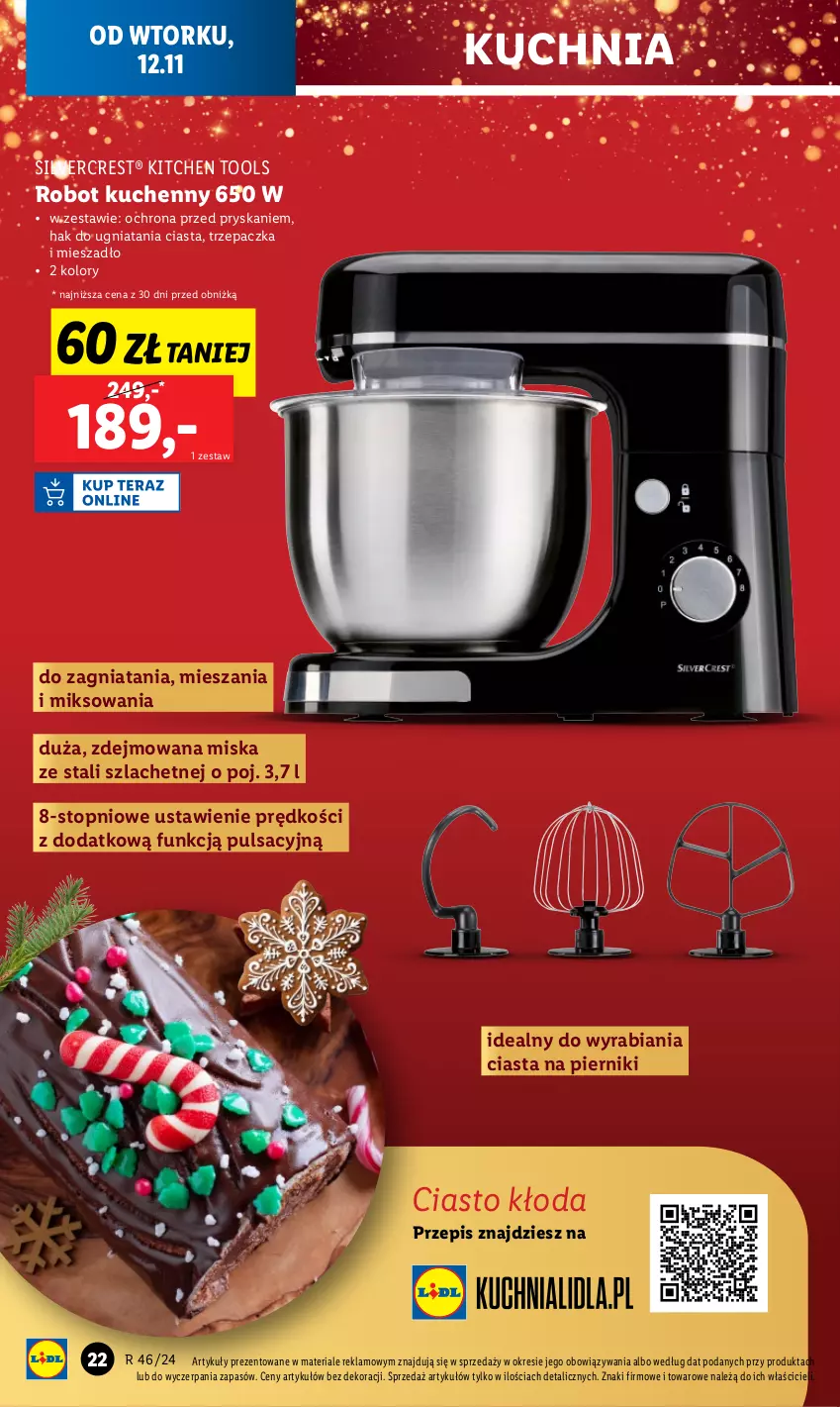 Gazetka promocyjna Lidl - GAZETKA - ważna 12.11 do 16.11.2024 - strona 24 - produkty: Kuchnia, Mieszadło, Miska, Piernik, Robot, Silvercrest, Top, Trzepaczka