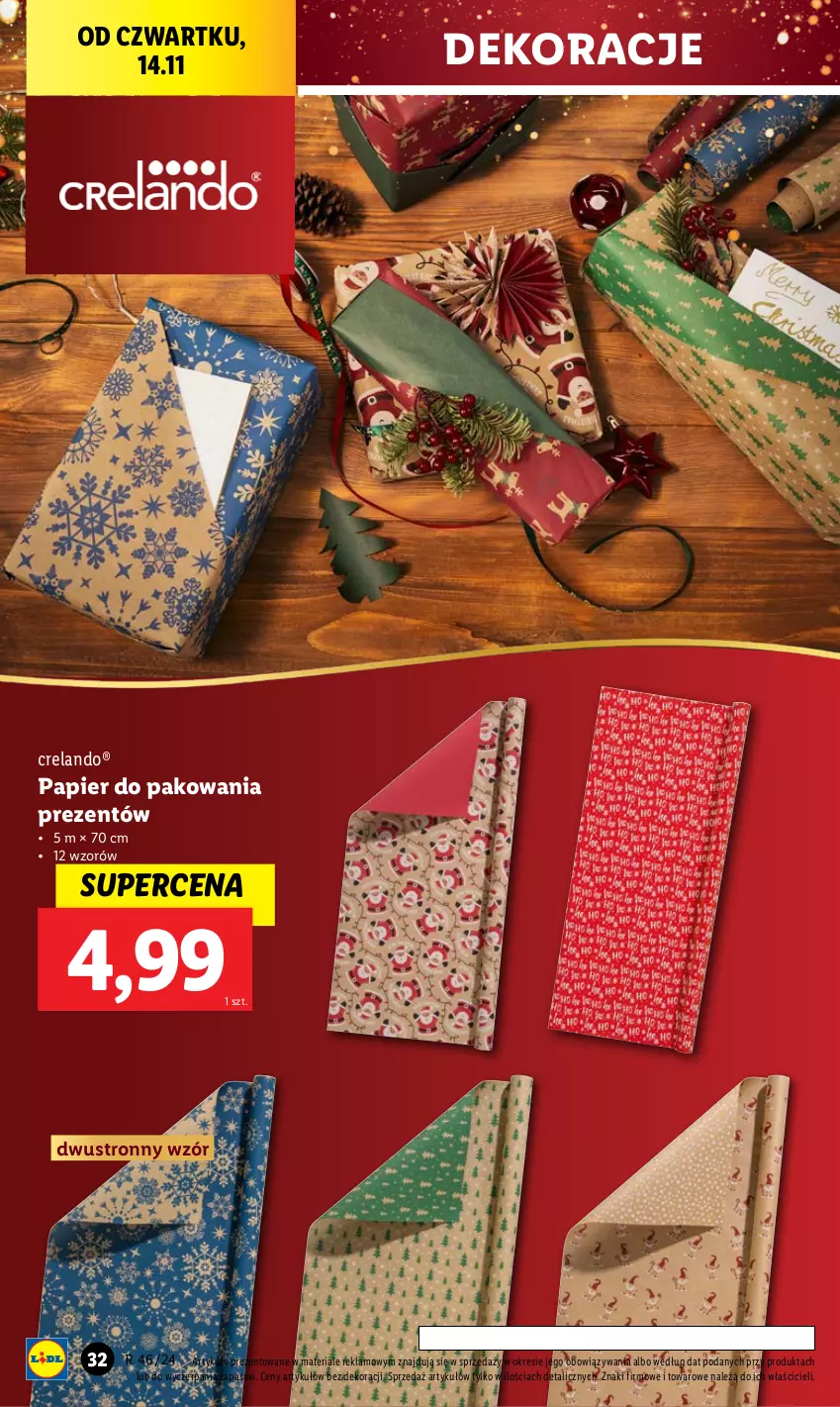 Gazetka promocyjna Lidl - GAZETKA - ważna 12.11 do 16.11.2024 - strona 32 - produkty: Papier, Papier do pakowania