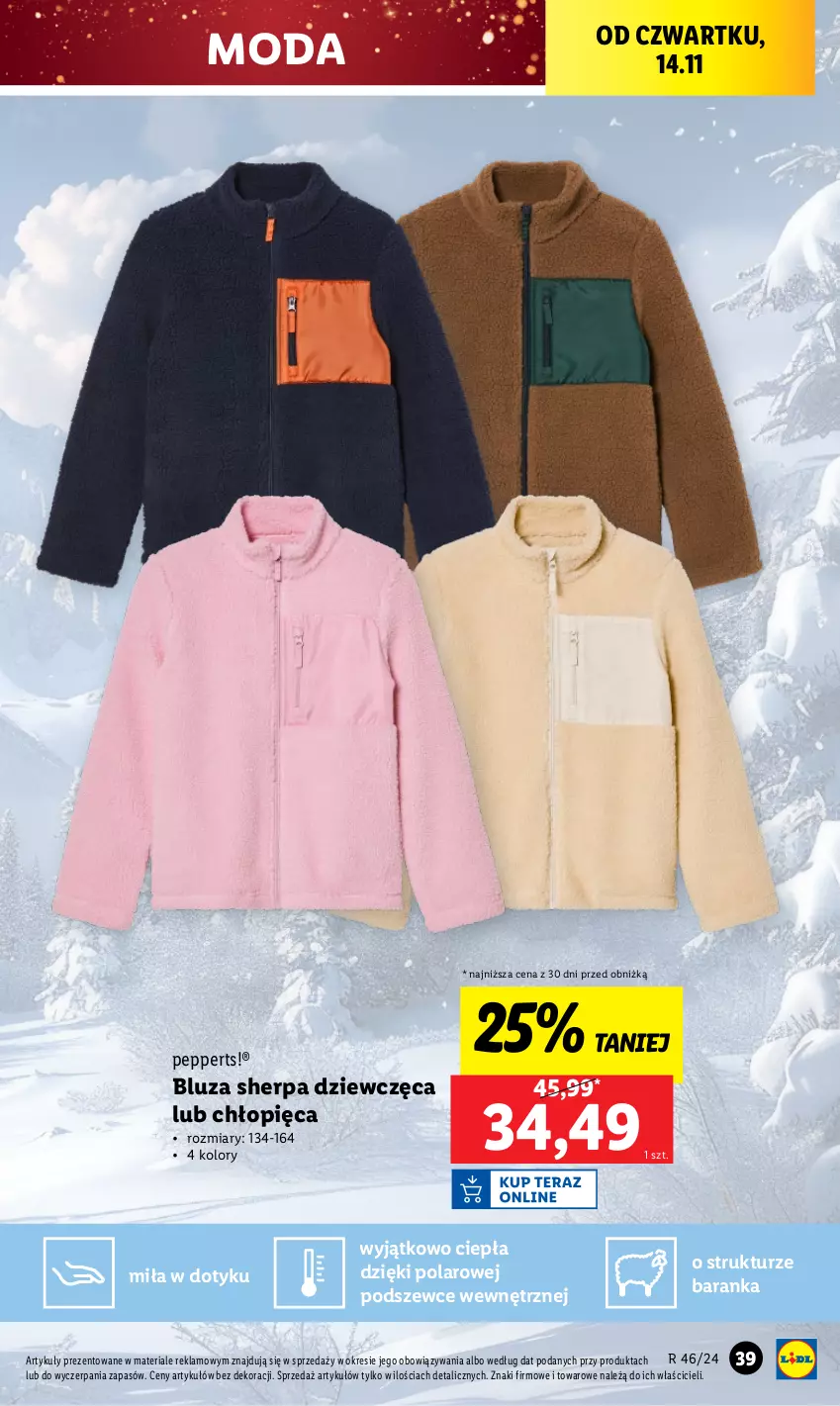 Gazetka promocyjna Lidl - GAZETKA - ważna 12.11 do 16.11.2024 - strona 41 - produkty: Bluza, Moda