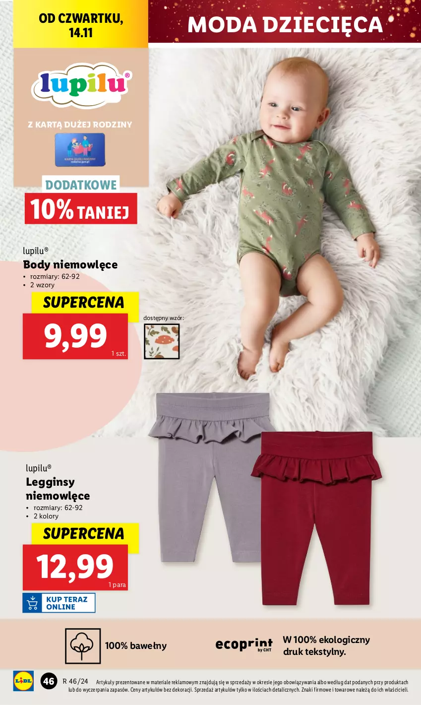 Gazetka promocyjna Lidl - GAZETKA - ważna 12.11 do 16.11.2024 - strona 48 - produkty: Body, Chleb, Dzieci, Gin, Legginsy, Moda, Ser