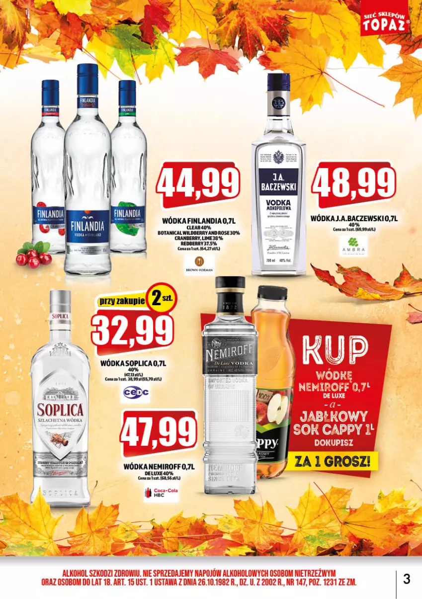 Gazetka promocyjna Topaz - Gazetka - ważna 02.11 do 30.11.2022 - strona 3 - produkty: LANA, Soplica, Top, Wódka