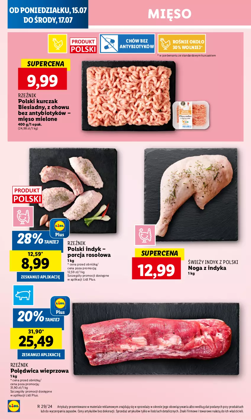 Gazetka promocyjna Lidl - GAZETKA - ważna 15.07 do 17.07.2024 - strona 20 - produkty: Kurczak, Mięso, Mięso mielone, Polędwica, Por