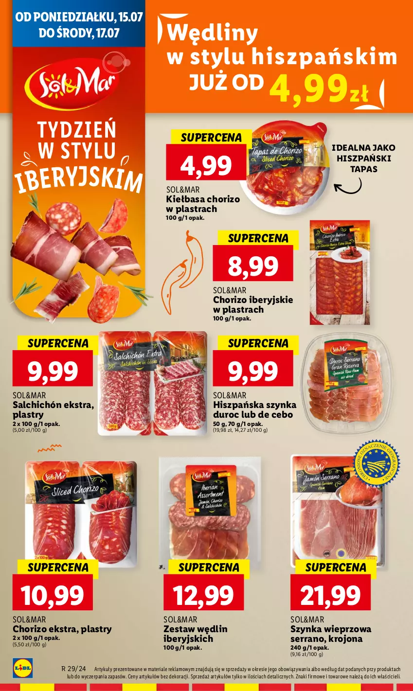 Gazetka promocyjna Lidl - GAZETKA - ważna 15.07 do 17.07.2024 - strona 26 - produkty: Kiełbasa, Ser, Szynka, Szynka wieprzowa