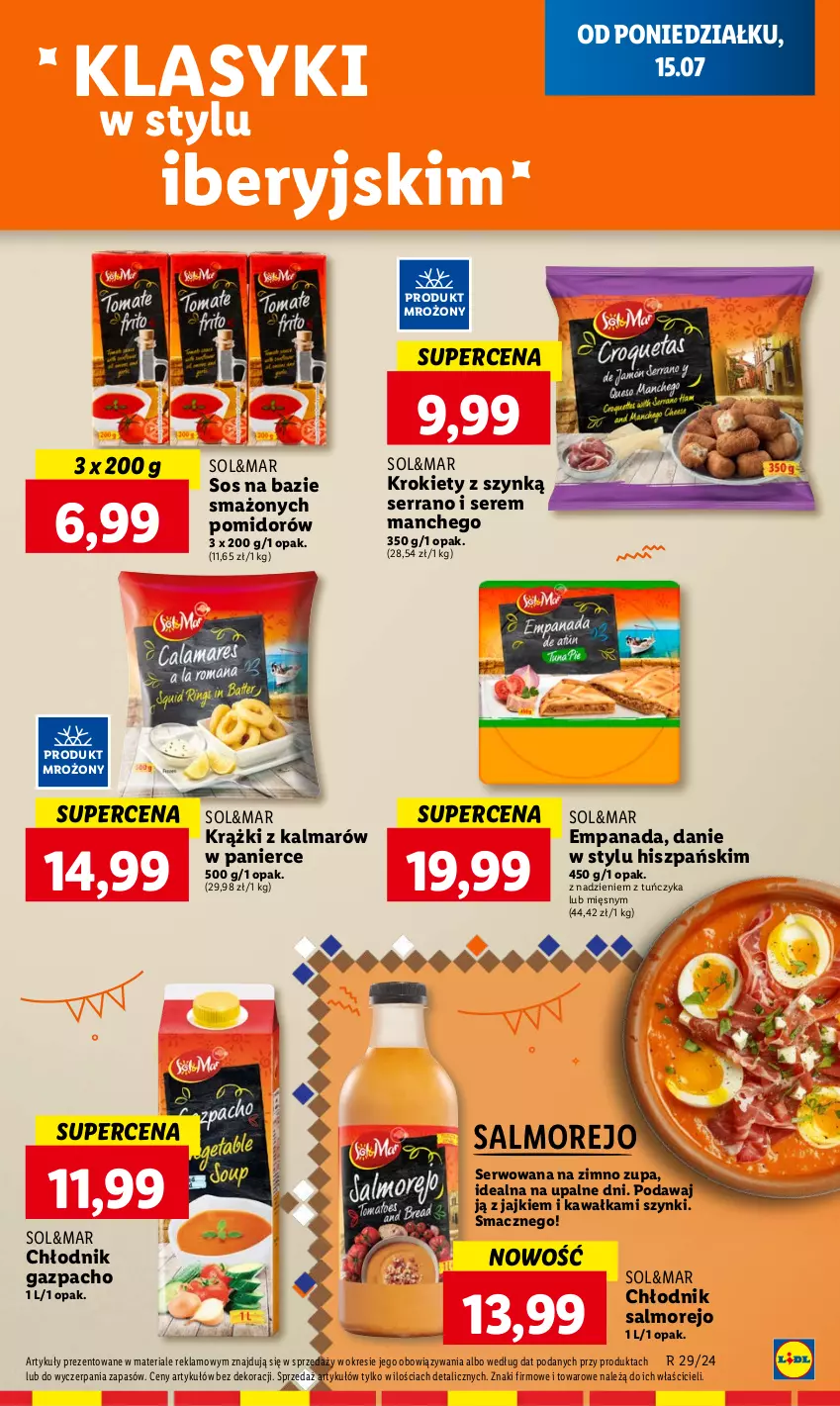 Gazetka promocyjna Lidl - GAZETKA - ważna 15.07 do 17.07.2024 - strona 29 - produkty: Kalmar, Kawa, Krokiety, Ser, Sos, Tuńczyk, Zupa