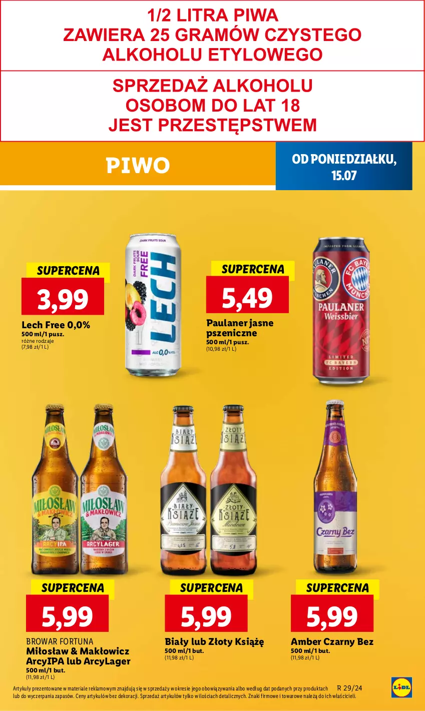 Gazetka promocyjna Lidl - GAZETKA - ważna 15.07 do 17.07.2024 - strona 37 - produkty: Fortuna, Piwo