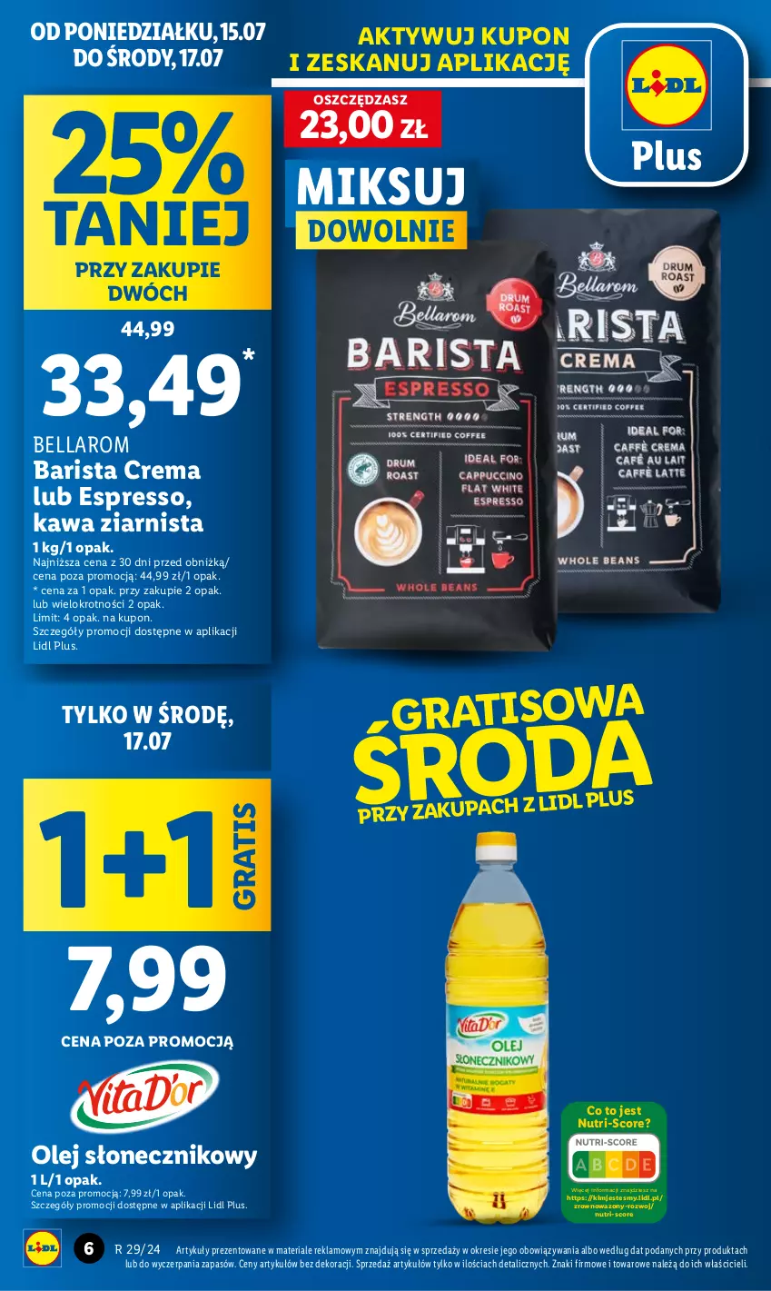 Gazetka promocyjna Lidl - GAZETKA - ważna 15.07 do 17.07.2024 - strona 8 - produkty: Bell, Bella, Gra, Kawa, Kawa ziarnista, Olej, Olej słonecznikowy, Wazon