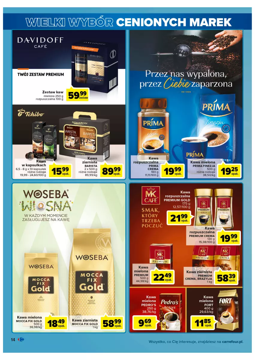 Gazetka promocyjna Carrefour - Gazetka Market - ważna 31.05 do 11.06.2022 - strona 14 - produkty: Davidoff, Kawa, Kawa mielona, Kawa rozpuszczalna, Kawa ziarnista, Mocca Fix Gold, Prima