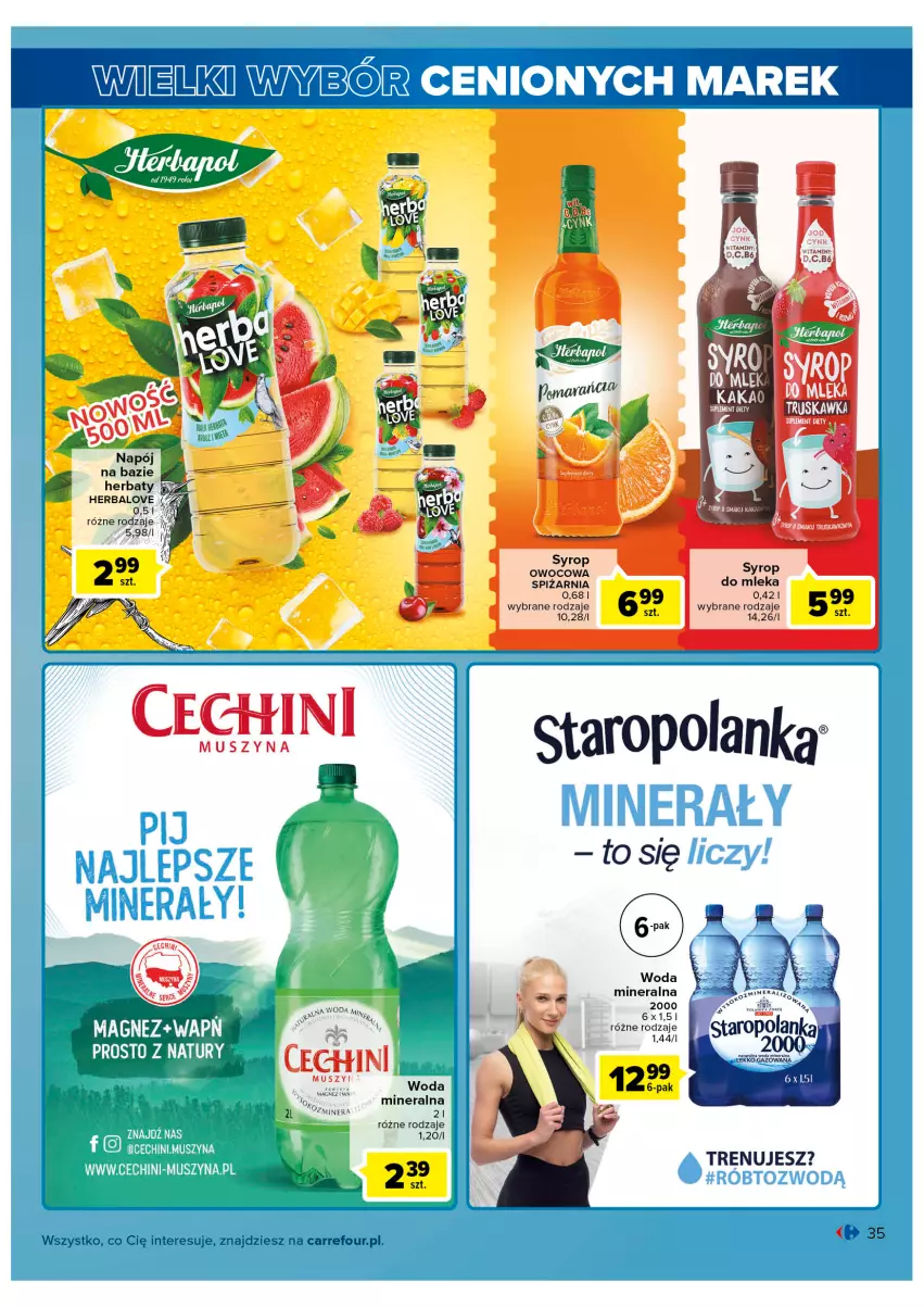 Gazetka promocyjna Carrefour - Gazetka Market - ważna 31.05 do 11.06.2022 - strona 35 - produkty: Magnez, Mus, Syrop, Szyna, Woda, Woda mineralna