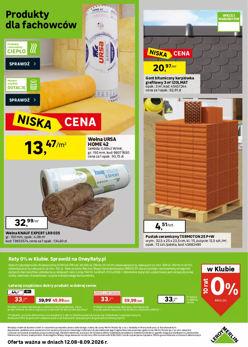 Gazetka promocyjna Leroy Merlin - Gazetka Leroy Merlin - ważna 12.08 do 08.09.2026 - strona 38 - produkty: Fa, Gra, Karp, Kosz, Olma, Paleta, Sprzedawcy, Top, Wełna