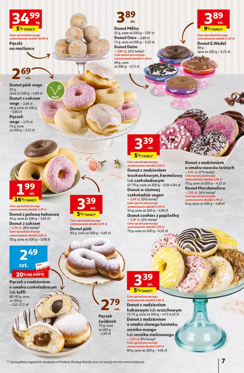 Gazetka promocyjna Auchan - Gazetka Świat Pełen Smaku Hipermarket Auchan - ważna 01.02 do 07.02.2024 - strona 7 - produkty: Cenos, Donut, Kakao, Mango, Mars, Milka, Oreo, Pączek, Ser