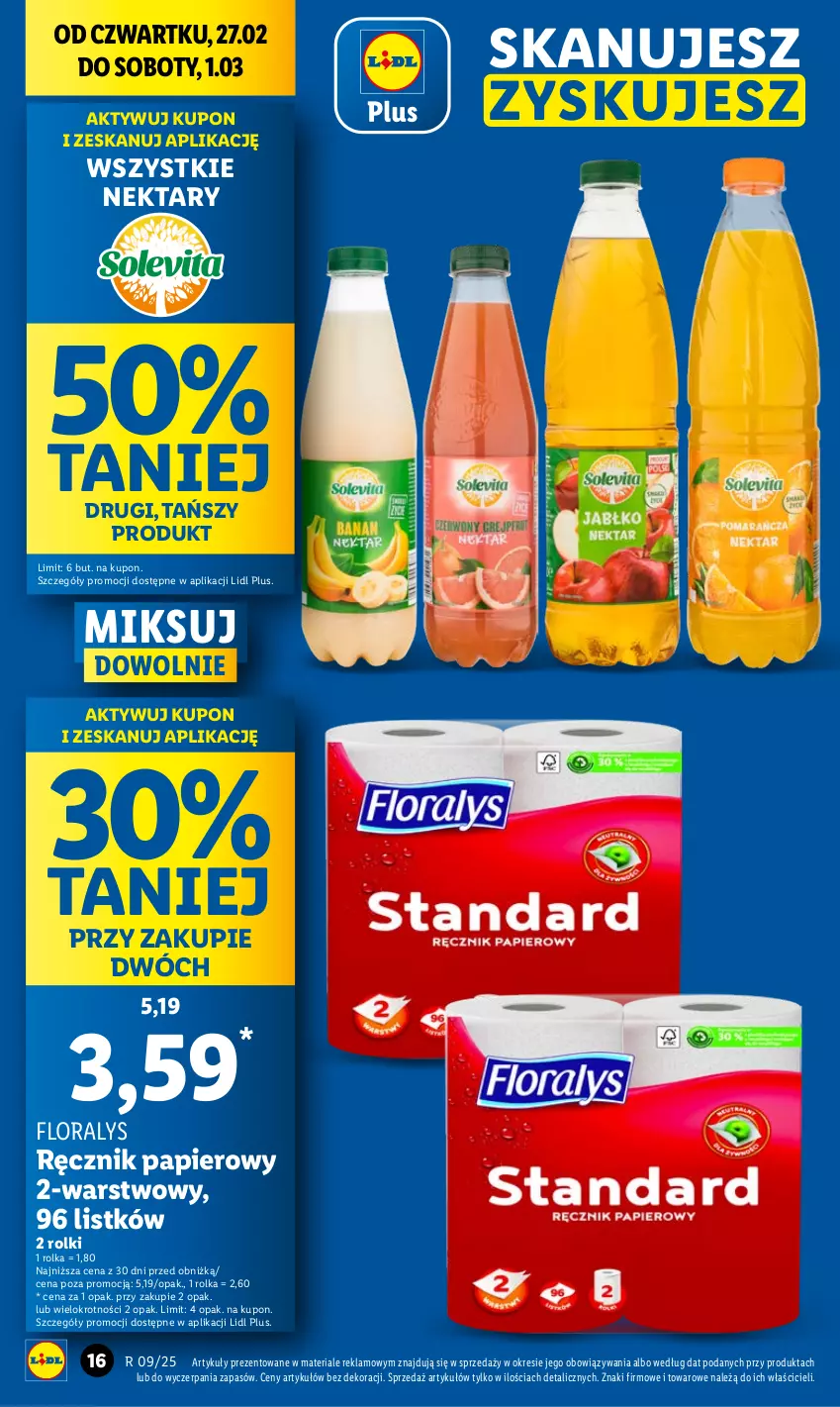 Gazetka promocyjna Lidl - GAZETKA - ważna 27.02 do 01.03.2025 - strona 18 - produkty: Flora, Nektar, Papier, Ręcznik, Rolki