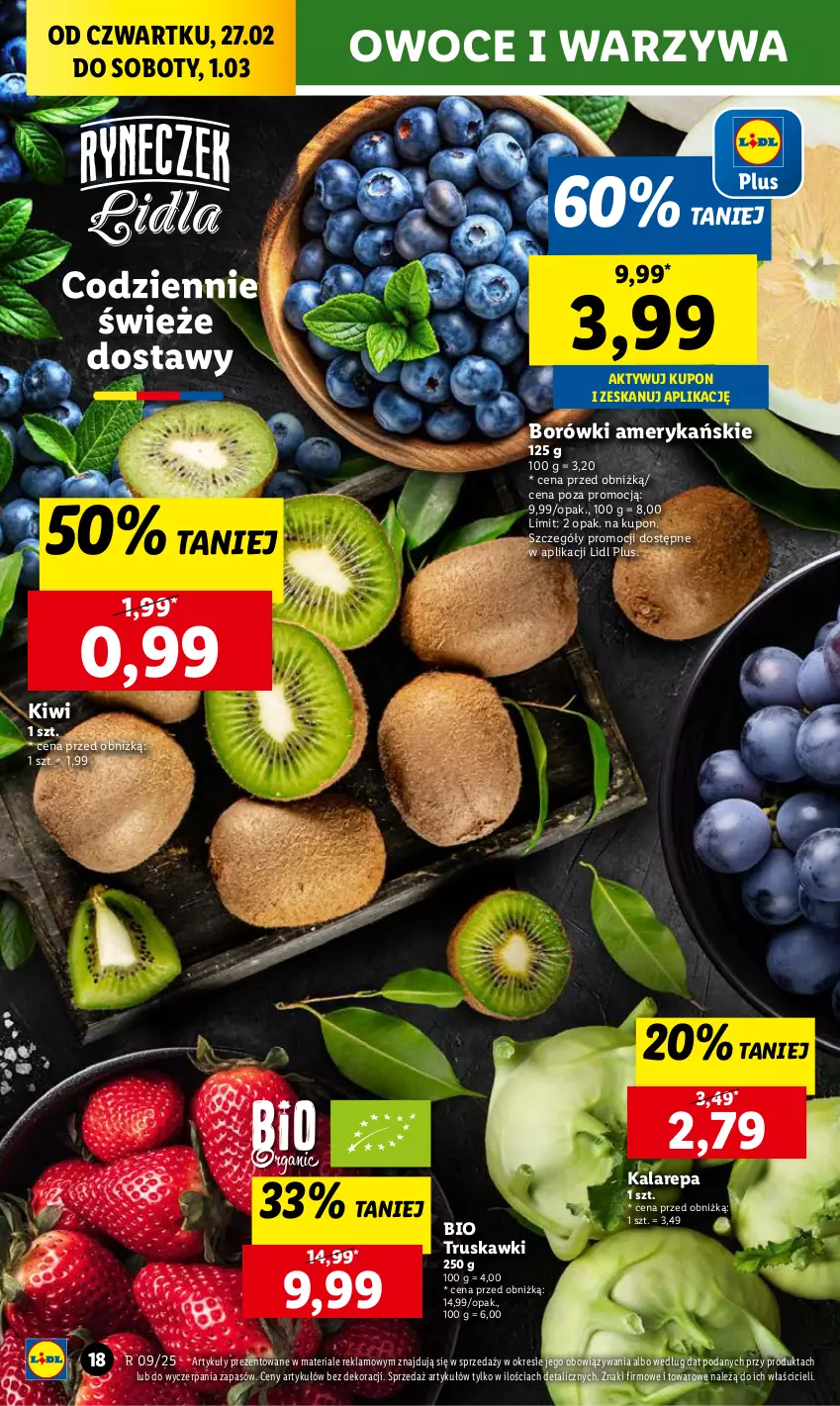 Gazetka promocyjna Lidl - GAZETKA - ważna 27.02 do 01.03.2025 - strona 22 - produkty: Kiwi, Owoce, Truskawki, Warzywa