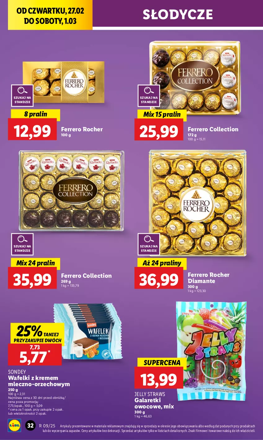 Gazetka promocyjna Lidl - GAZETKA - ważna 27.02 do 01.03.2025 - strona 36 - produkty: Diamant, Ferrero, Ferrero Rocher, Gala, Galaretki, Praliny