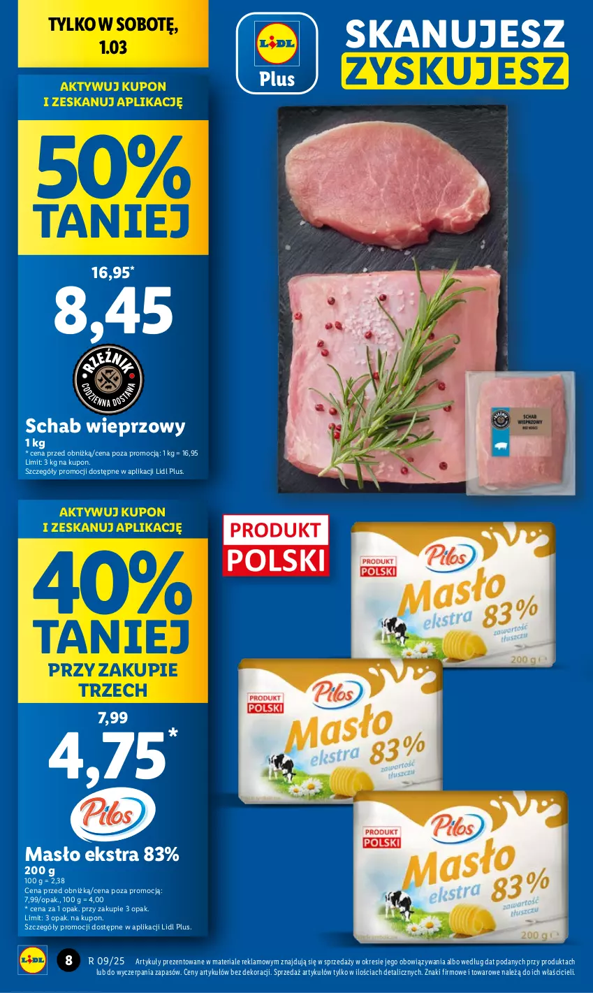 Gazetka promocyjna Lidl - GAZETKA - ważna 27.02 do 01.03.2025 - strona 4 - produkty: Masło, Schab wieprzowy