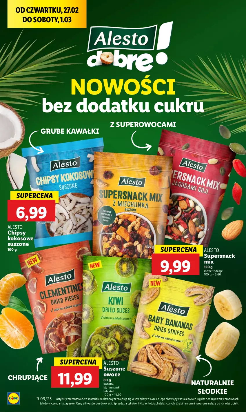 Gazetka promocyjna Lidl - GAZETKA - ważna 27.02 do 01.03.2025 - strona 44 - produkty: Banany, Chipsy, Kawa, Kiwi, Klementynki, Kokos, Owoce