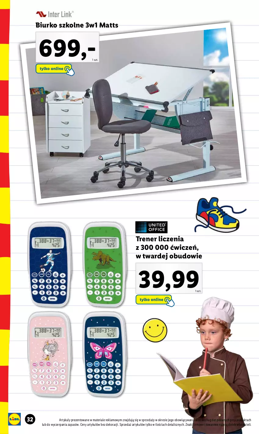 Gazetka promocyjna Lidl - KATALOG POWRÓT DO SZKOŁY - ważna 25.07 do 27.08.2022 - strona 32 - produkty: Biurko