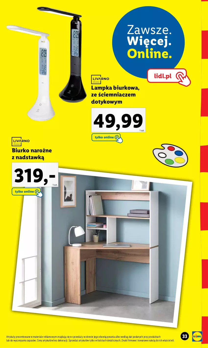 Gazetka promocyjna Lidl - KATALOG POWRÓT DO SZKOŁY - ważna 25.07 do 27.08.2022 - strona 33 - produkty: Biurko