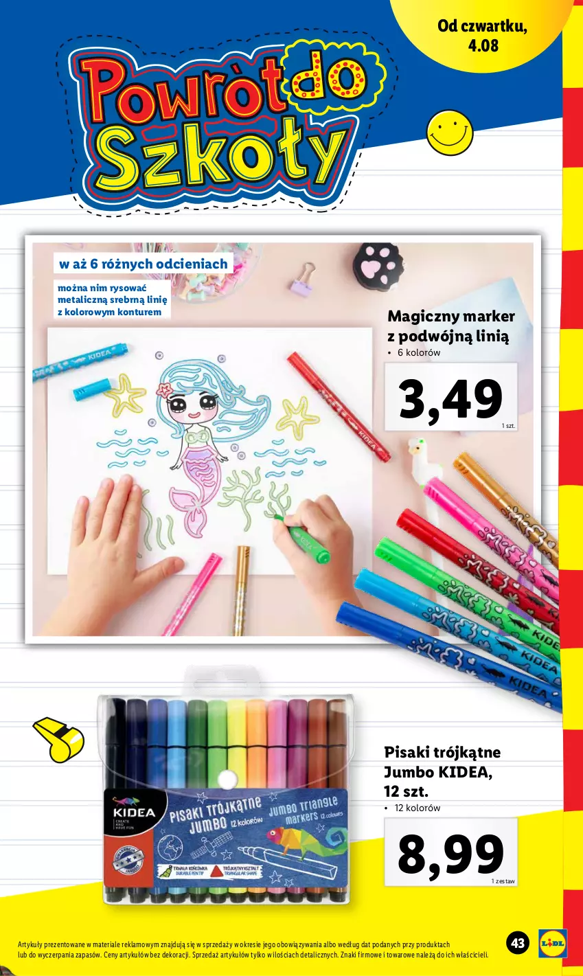 Gazetka promocyjna Lidl - KATALOG POWRÓT DO SZKOŁY - ważna 25.07 do 27.08.2022 - strona 43 - produkty: Marker