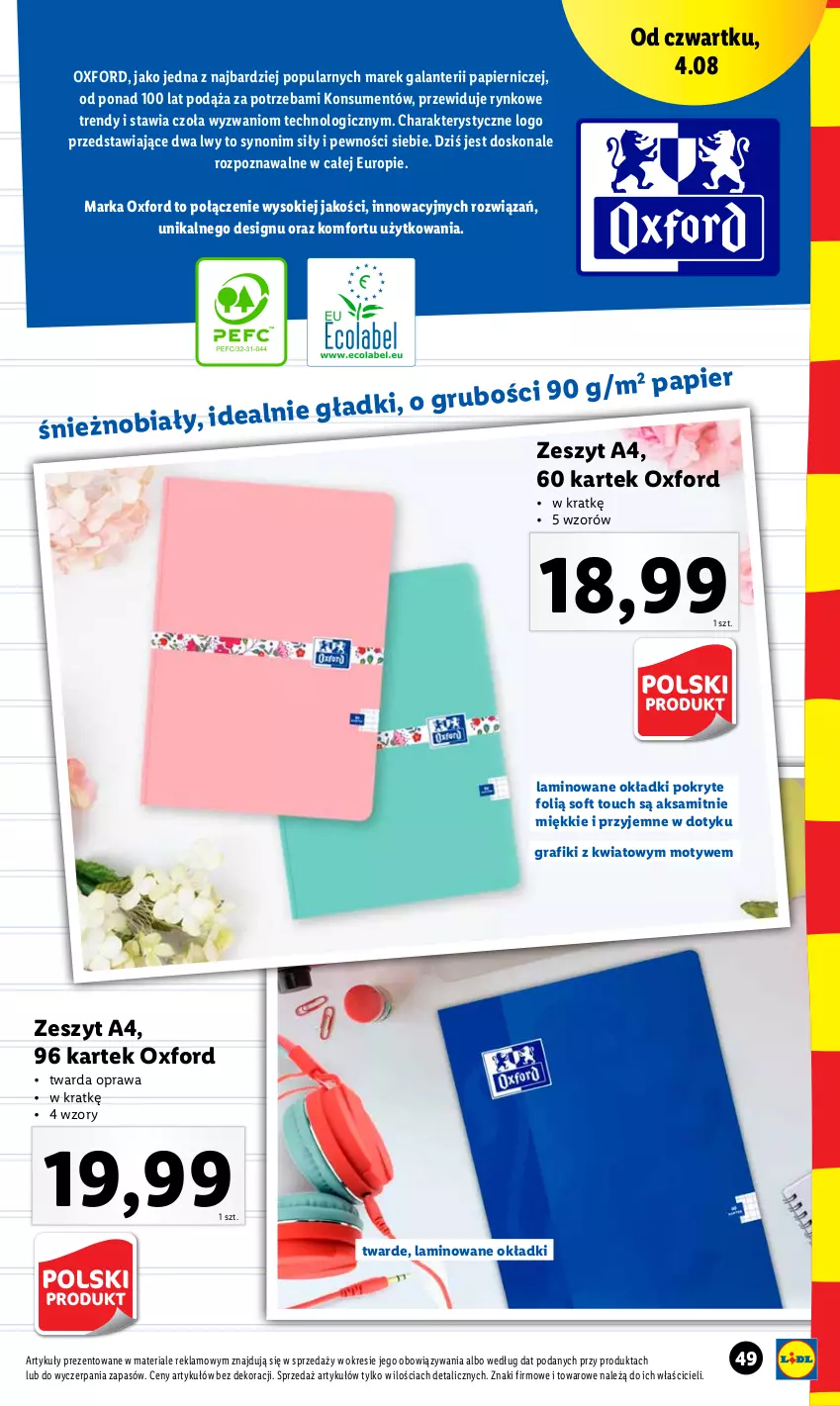 Gazetka promocyjna Lidl - KATALOG POWRÓT DO SZKOŁY - ważna 25.07 do 27.08.2022 - strona 49 - produkty: Aksam, Gala, Gra, Papier, Sok