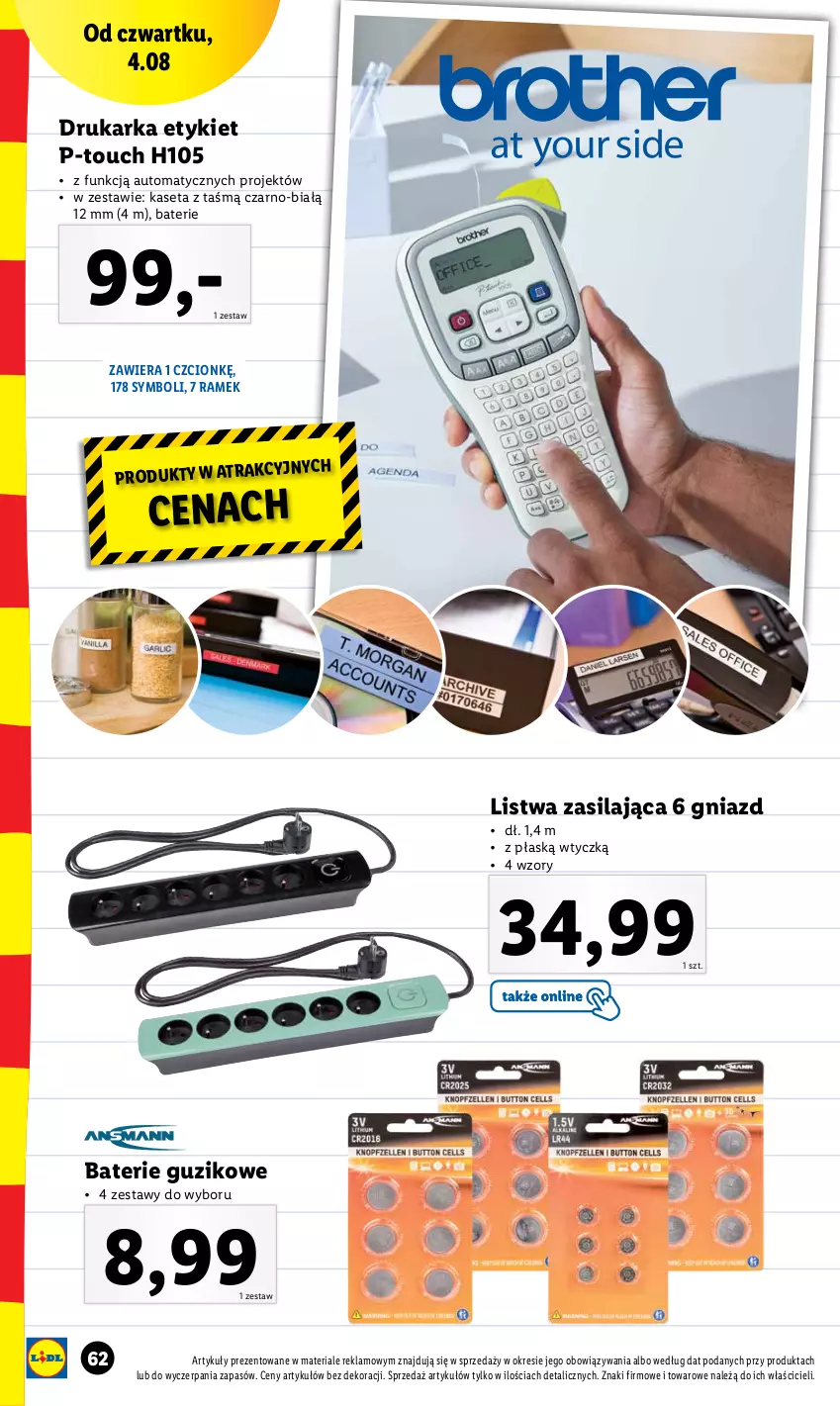 Gazetka promocyjna Lidl - KATALOG POWRÓT DO SZKOŁY - ważna 25.07 do 27.08.2022 - strona 62 - produkty: Drukarka, Listwa