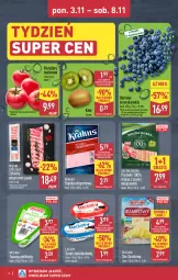 Gazetka promocyjna Aldi - Oferta weekendowa - Gazetka - ważna od 08.11 do 08.11.2025 - strona 2 - produkty: Krakus, Ser, Por, Gra, Borówka, Twaróg, Parówki, Mięsne specjały, Kiwi, Szynka, Serek, Sport, Twaróg półtłusty, Pomidory