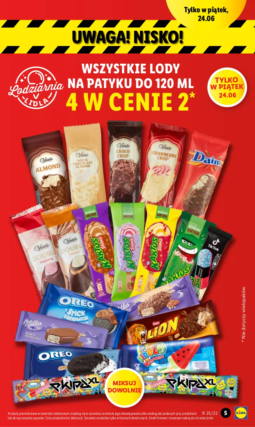 Gazetka promocyjna Lidl - GAZETKA - ważna 23.06 do 26.06.2022 - strona 5 - produkty: Lody, Waga