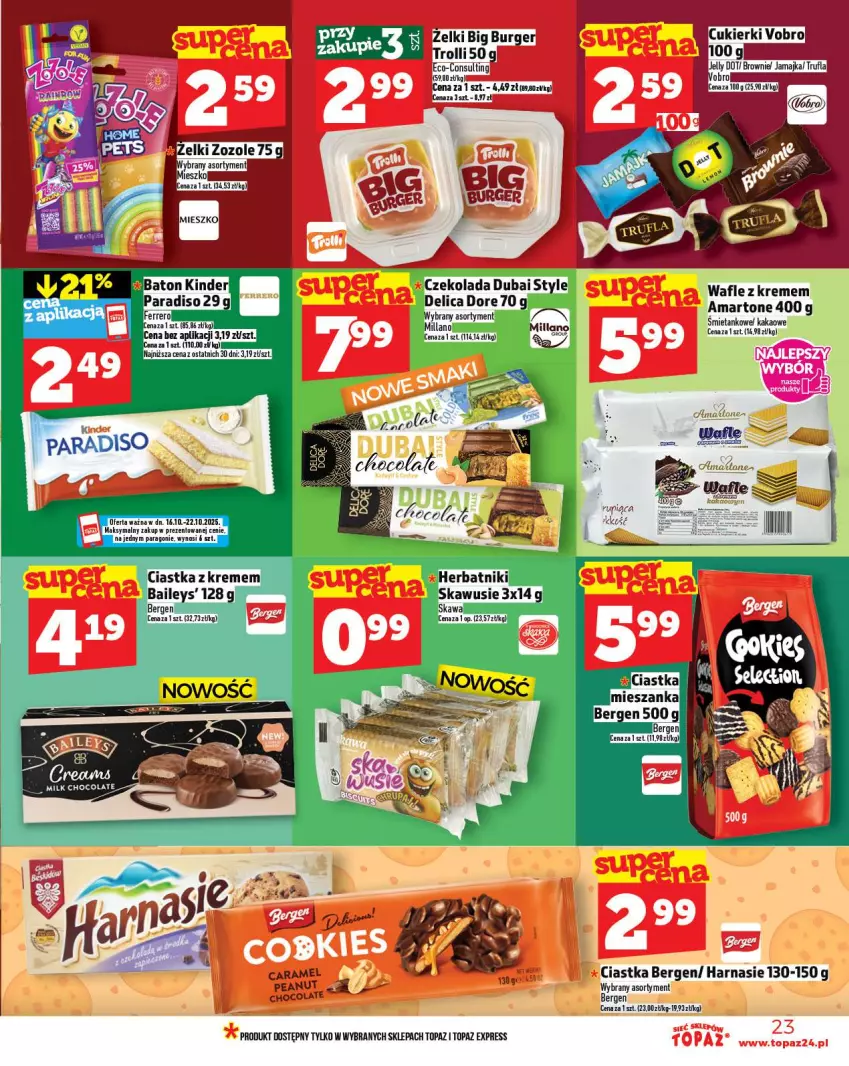 Gazetka promocyjna Topaz - Gazetka - ważna 16.10 do 12.10.2025 - strona 23 - produkty: Ciastka, Kakao, Top