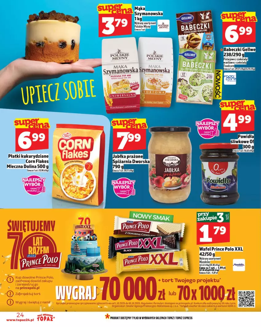 Gazetka promocyjna Topaz - Gazetka - ważna 16.10 do 12.10.2025 - strona 24 - produkty: Babeczki, Corn flakes, Polskie Młyny, Prince Polo, Top