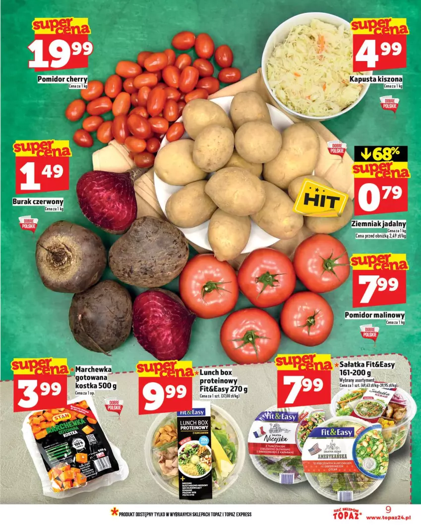 Gazetka promocyjna Topaz - Gazetka - ważna 16.10 do 12.10.2025 - strona 9 - produkty: Pomidor malinowy, Sałat, Sałatka, Top