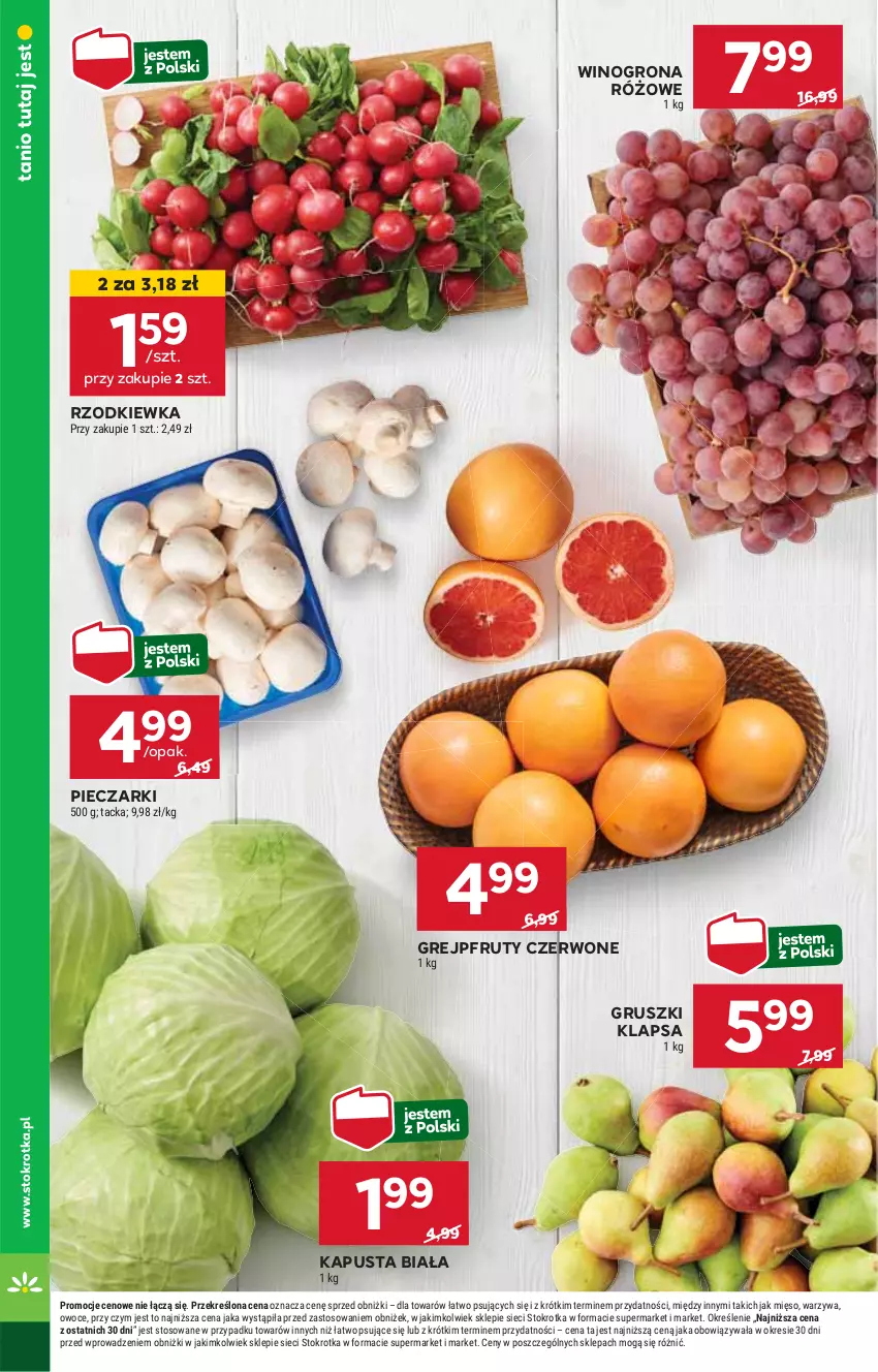 Gazetka promocyjna Stokrotka - Market - ważna 22.08 do 28.08.2024 - strona 10 - produkty: Grejpfrut, Gruszki, HP, Piec, Rzodkiewka, Wino, Winogrona