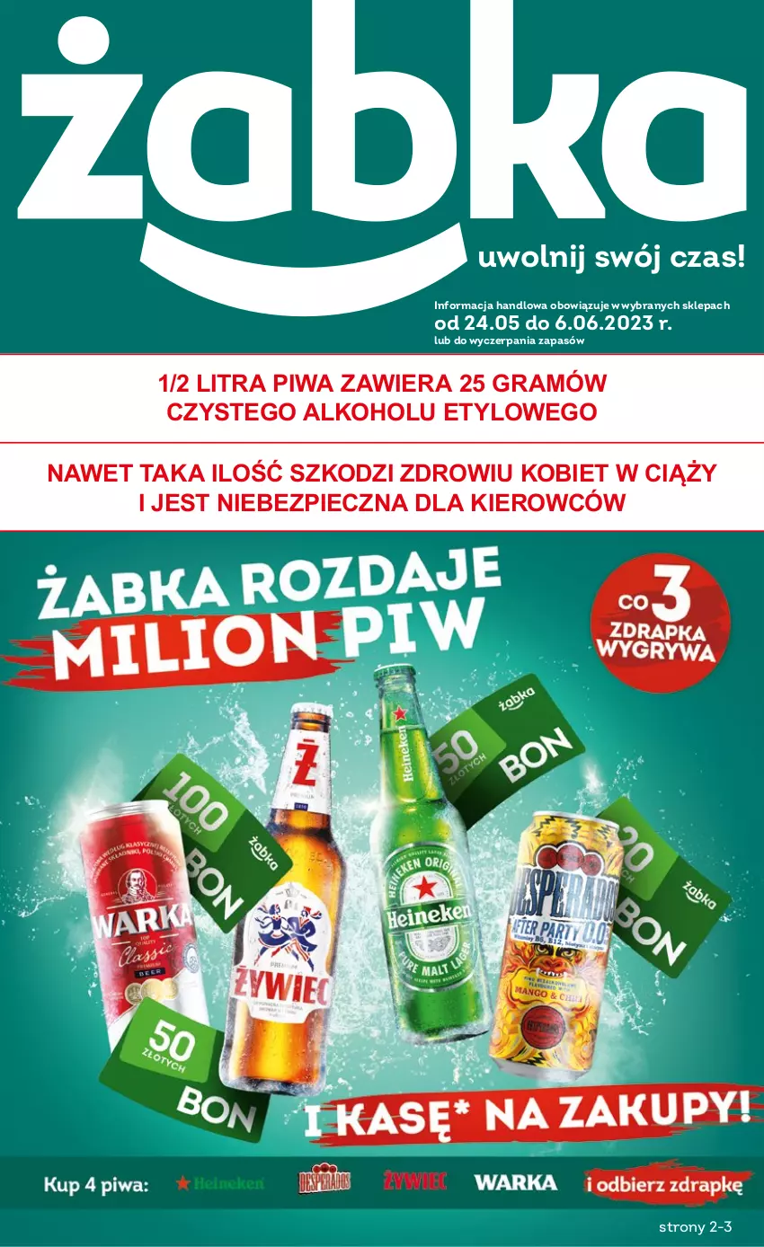 Gazetka promocyjna Żabka - ważna 24.05 do 06.06.2023 - strona 1 - produkty: Gra, Piec, Piwa