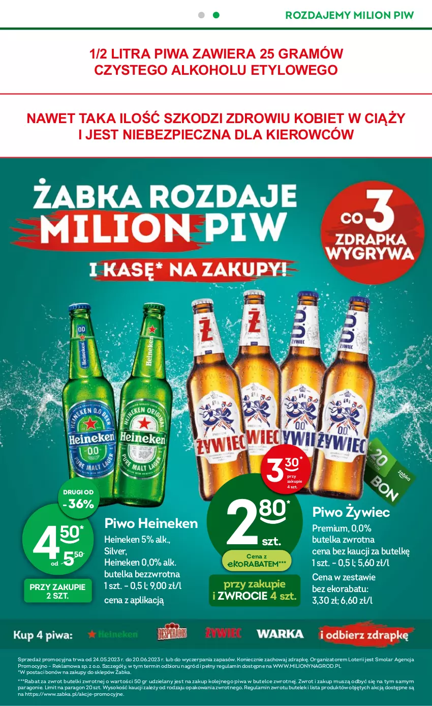 Gazetka promocyjna Żabka - ważna 24.05 do 06.06.2023 - strona 3 - produkty: Gra, Heineken, Lion, Mola, Mus, Olej, Piec, Piwa, Piwo, Sok