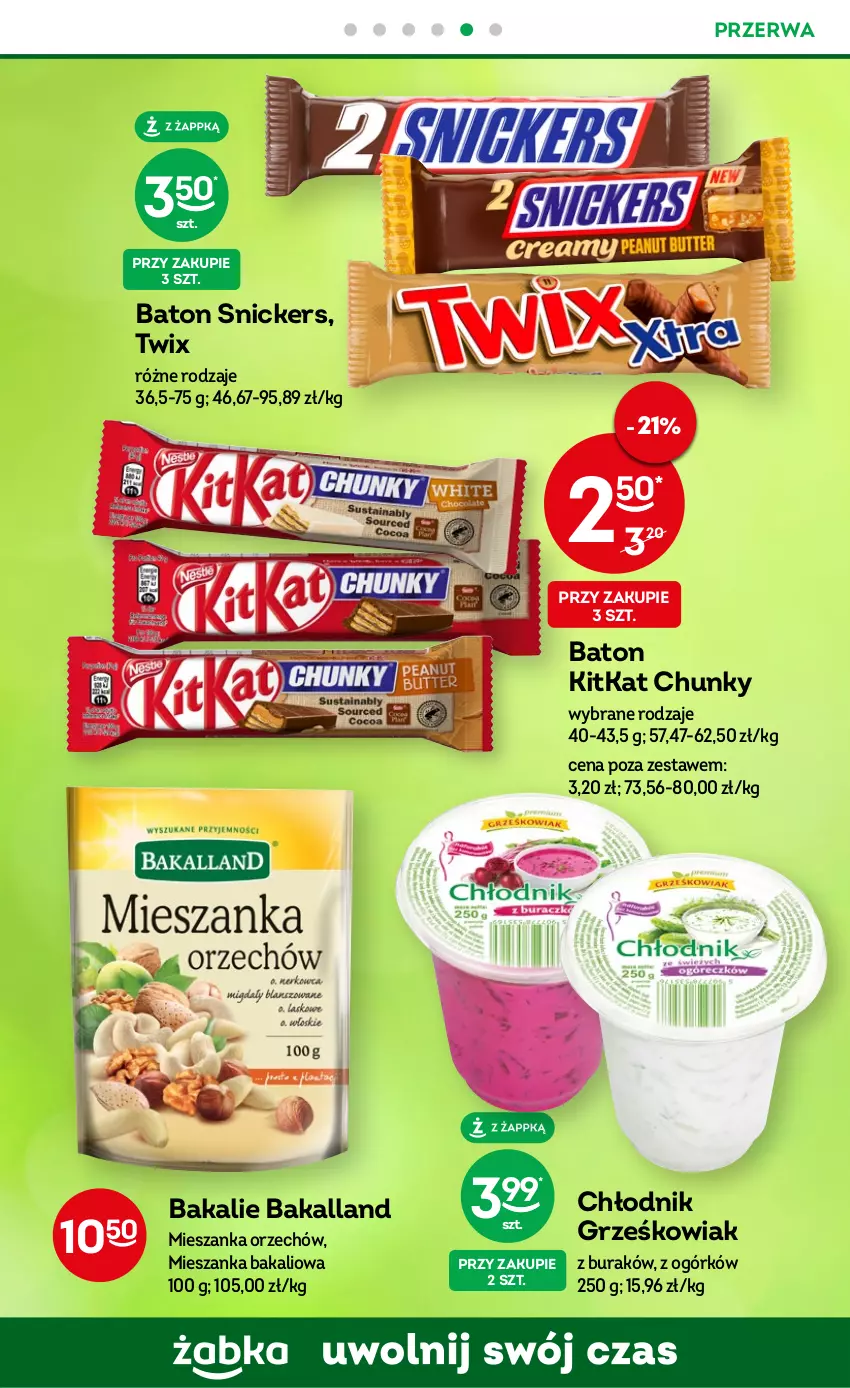 Gazetka promocyjna Żabka - ważna 24.05 do 06.06.2023 - strona 50 - produkty: Bakalland, Baton, Mieszanka bakaliowa, Snickers, Twix