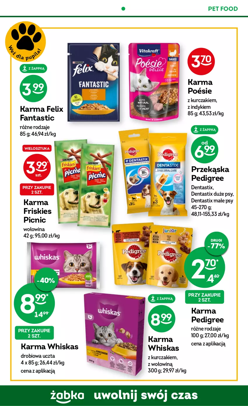 Gazetka promocyjna Żabka - ważna 24.05 do 06.06.2023 - strona 62 - produkty: Fa, Fanta, Felix, Friskies, Kurczak, Pedigree, Whiskas, Wołowina