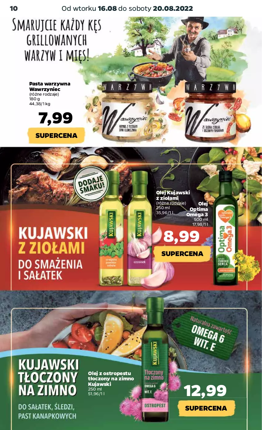 Gazetka promocyjna Netto - Artykuły spożywcze - ważna 16.08 do 20.08.2022 - strona 10 - produkty: Kujawski, Olej, Optima, Ostropes, Pasta warzywna