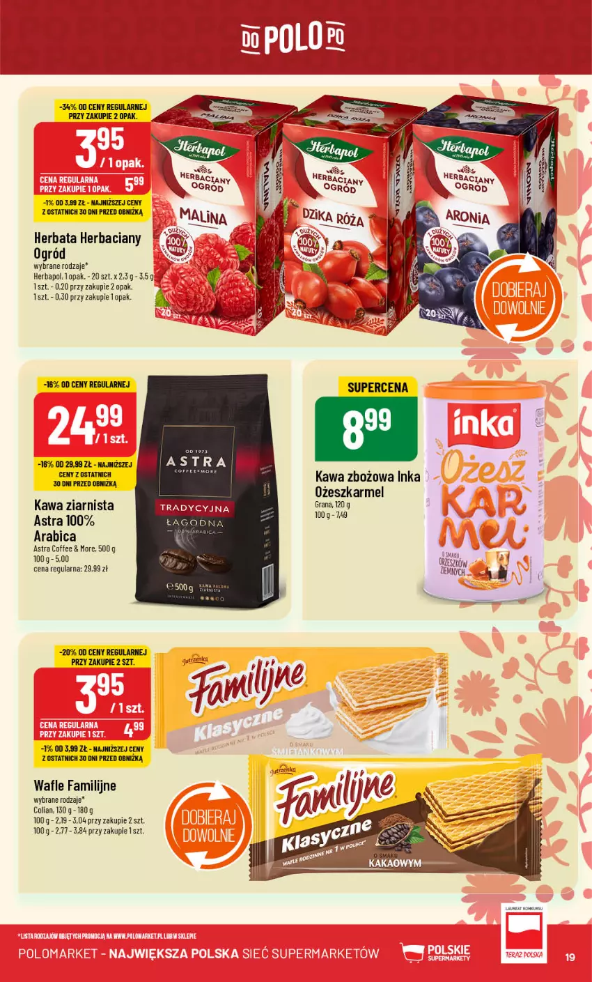 Gazetka promocyjna PoloMarket - Gazetka pomocyjna - ważna 06.11 do 12.11.2024 - strona 19 - produkty: BIC, Fa, Gra, Herbapol, Herbata, Inka, Kawa, Kawa zbożowa, Kawa ziarnista, Laur, Ogród, Wafle