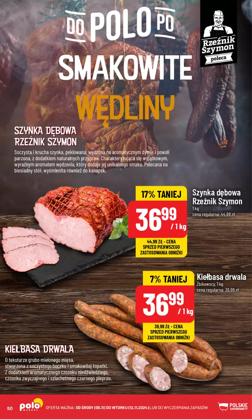 Gazetka promocyjna PoloMarket - Gazetka pomocyjna - ważna 06.11 do 12.11.2024 - strona 50 - produkty: Kiełbasa, Pieprz, Stół, Szynka