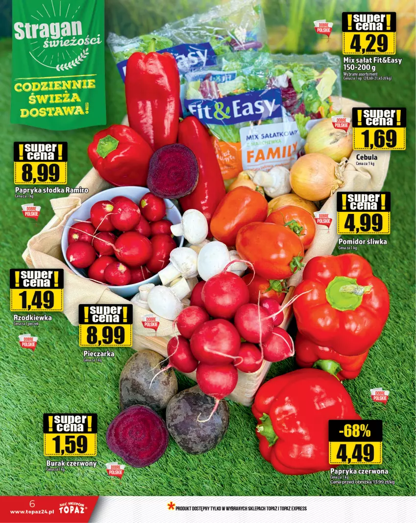 Gazetka promocyjna Topaz - Gazetka - ważna 22.08 do 28.08.2024 - strona 6 - produkty: Gry, Papryka, Piec, Pieczarka, Top