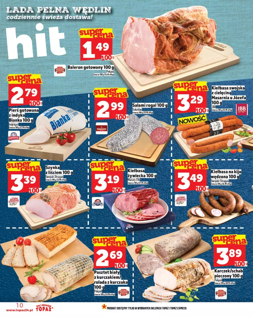 Gazetka promocyjna Topaz - Gazetka - ważna 23.10 do 29.10.2025 - strona 10 - produkty: Piec, Schab pieczony, Top