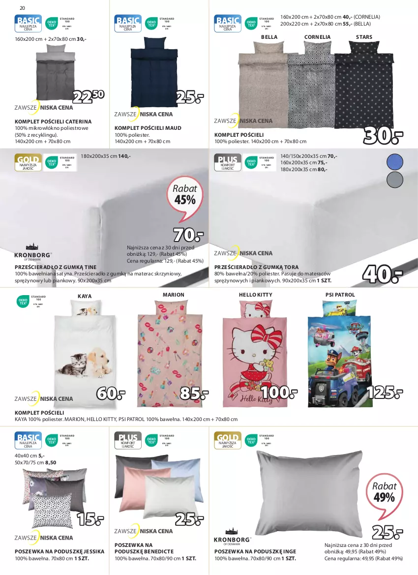 Gazetka promocyjna Jysk - Oferta tygodnia - ważna 27.03 do 14.04.2024 - strona 21 - produkty: Bell, Bella, Komplet pościeli, Materac, Pościel, Poszewka, Prześcieradło, Psi Patrol, Tera, Wełna