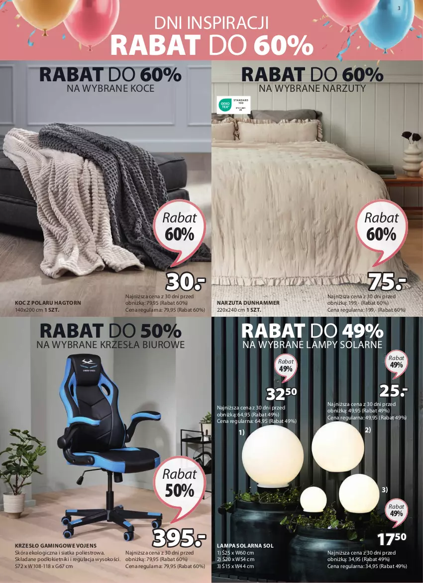 Gazetka promocyjna Jysk - Oferta tygodnia - ważna 27.03 do 14.04.2024 - strona 4 - produkty: Biuro, Koc, Krzesło, Lampa, Narzuta, Siatka, Sok