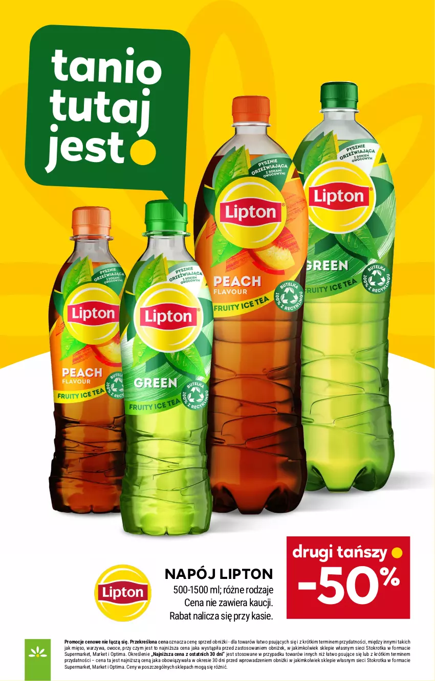 Gazetka promocyjna Stokrotka - Supermarket - ważna 07.05 do 13.05.2026 - strona 16 - produkty: Lipton, Mięso, Napój, Optima, Owoce, Warzywa