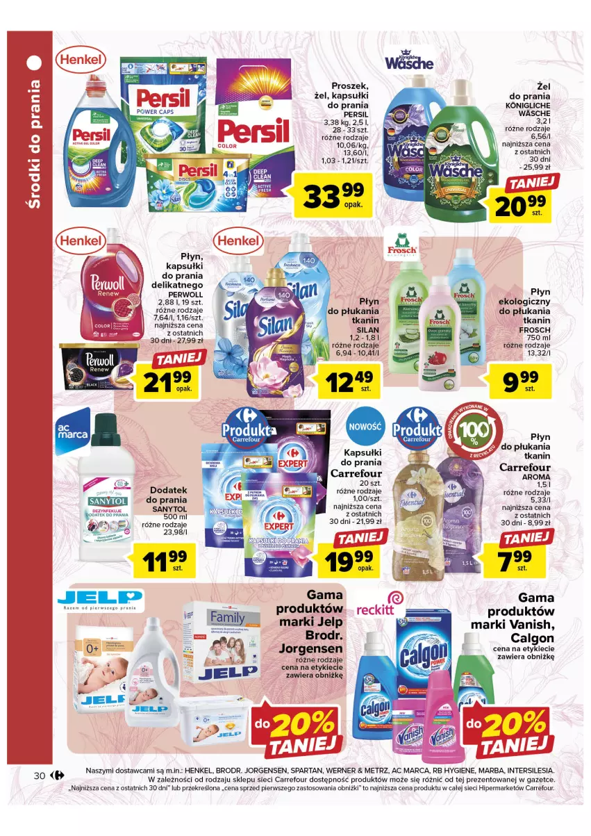 Gazetka promocyjna Carrefour - Gazetka Stwórz wyśnione wnętrze - ważna 17.01 do 29.01.2023 - strona 30 - produkty: Calgon, Fa, Frosch, Kapsułki do prania, LG, Persil, Perwoll, Sanytol, Silan, Vanish