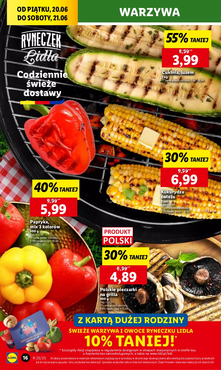 Gazetka promocyjna Lidl - GAZETKA - ważna 20.06 do 21.06.2025 - strona 22 - produkty: Grill, Kukurydza, Owoce, Papryka, Piec, Warzywa, Warzywa i owoce